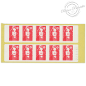 CARNET FRANCE 2807-C1 MARIANNE ROUGE DE BRIAT 10 TIMBRES POUR AFFRANCHIR