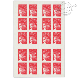 CARNET FRANCE 3419-C4 DE 20 TIMBRES POUR AFFRANCHIR MARIANNE ROUGE DU 14 JUILLET