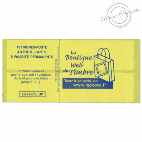 CARNET FRANCE 3744-C2 DE 10 TIMBRES POUR AFFRANCHIR MARIANNE ROUGE DE LAMOUCHE