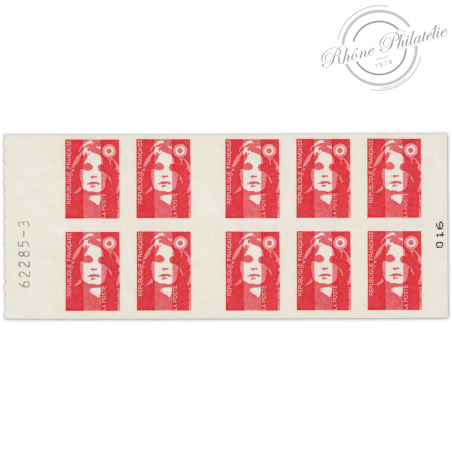 CARNET FRANCE 2874-C2 MARIANNE ROUGE DE BRIAT 10 TIMBRES 20G POUR AFFRANCHIR