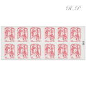 CARNET FRANCE 851-C20 DE 12 TIMBRES 20g POUR AFFRANCHIR MARIANNE ROUGE DE CIAPPA