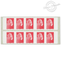 CARNET FRANCE 1599-C2 DE 10 TIMBRES POUR AFFRANCHIR MARIANNE ROUGE D\'YSEULT