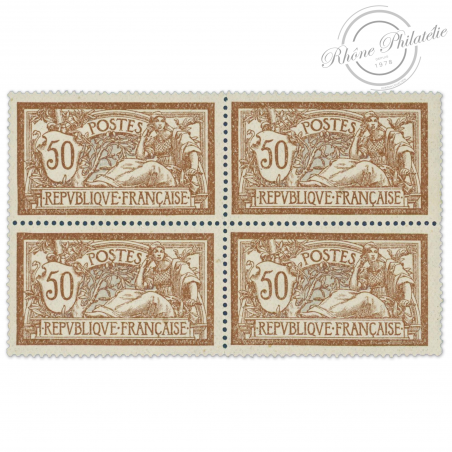 FRANCE N°120 MERSON, BLOC DE 4 TIMBRES NEUFS SIGNÉ JF BRUN - 1900