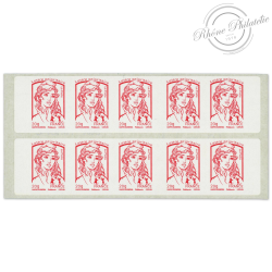 CARNET FRANCE 851-C4 DE 10 TIMBRES 20g POUR AFFRANCHIR MARIANNE ROUGE DE CIAPPA