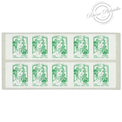 CARNET FRANCE 858-C2 DE 10 TIMBRES 20g POUR AFFRANCHIR MARIANNE VERTE DE CIAPPA