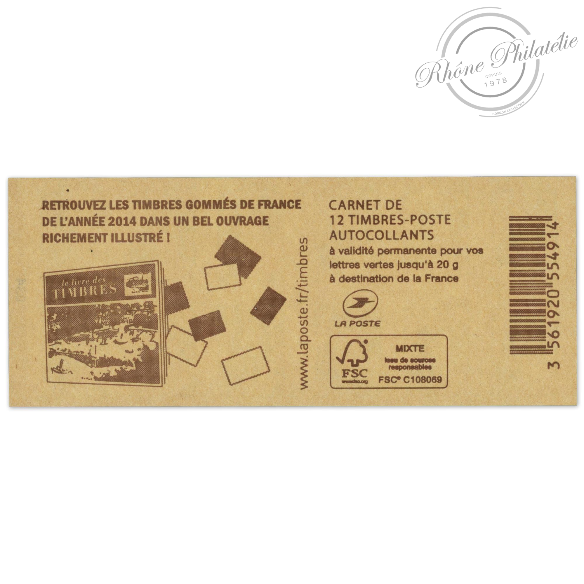 Carnet De 12 Timbres Poste 20g Poké - Lettre Verte, Validité Permanente, Pour Envoi Colis Et Lettres
