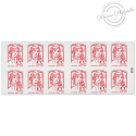 CARNET FRANCE 1214-C9 DE 12 TIMBRES POUR AFFRANCHIR MARIANNE ROUGE DE CIAPPA