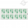 CARNET FRANCE 1215-C5 DE 12 TIMBRES POUR AFFRANCHIR 20g MARIANNE VERTE DE CIAPPA