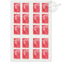 CARNET FRANCE 4197-C2 DE 20 TIMBRES POUR AFFRANCHIR MARIANNE ROUGE DE BEAUJARD