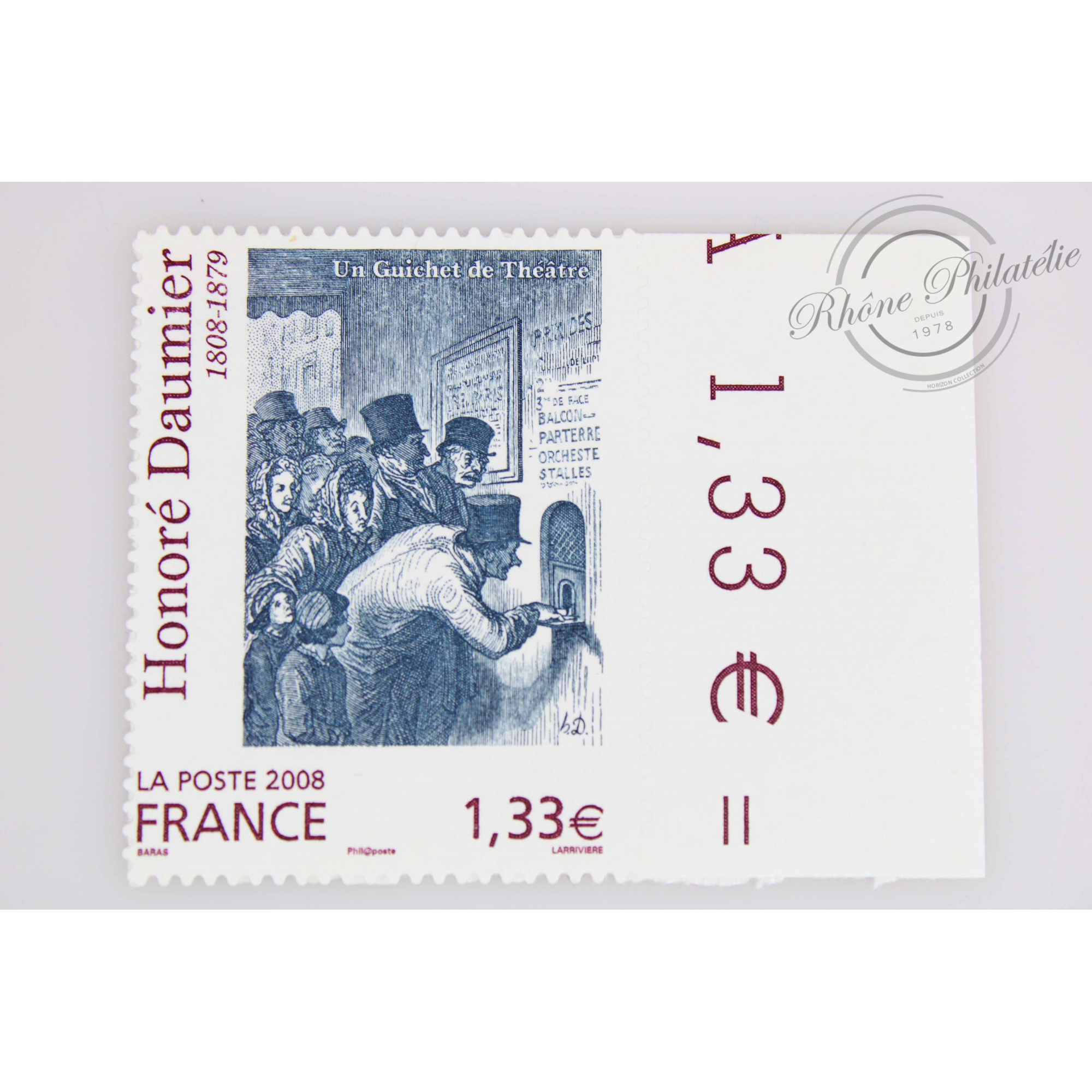 FRANCE AUTOADHÉSIF N°224 HONORÉ DAUMIER, TIMBRE NEUF 2008 AVEC BDF