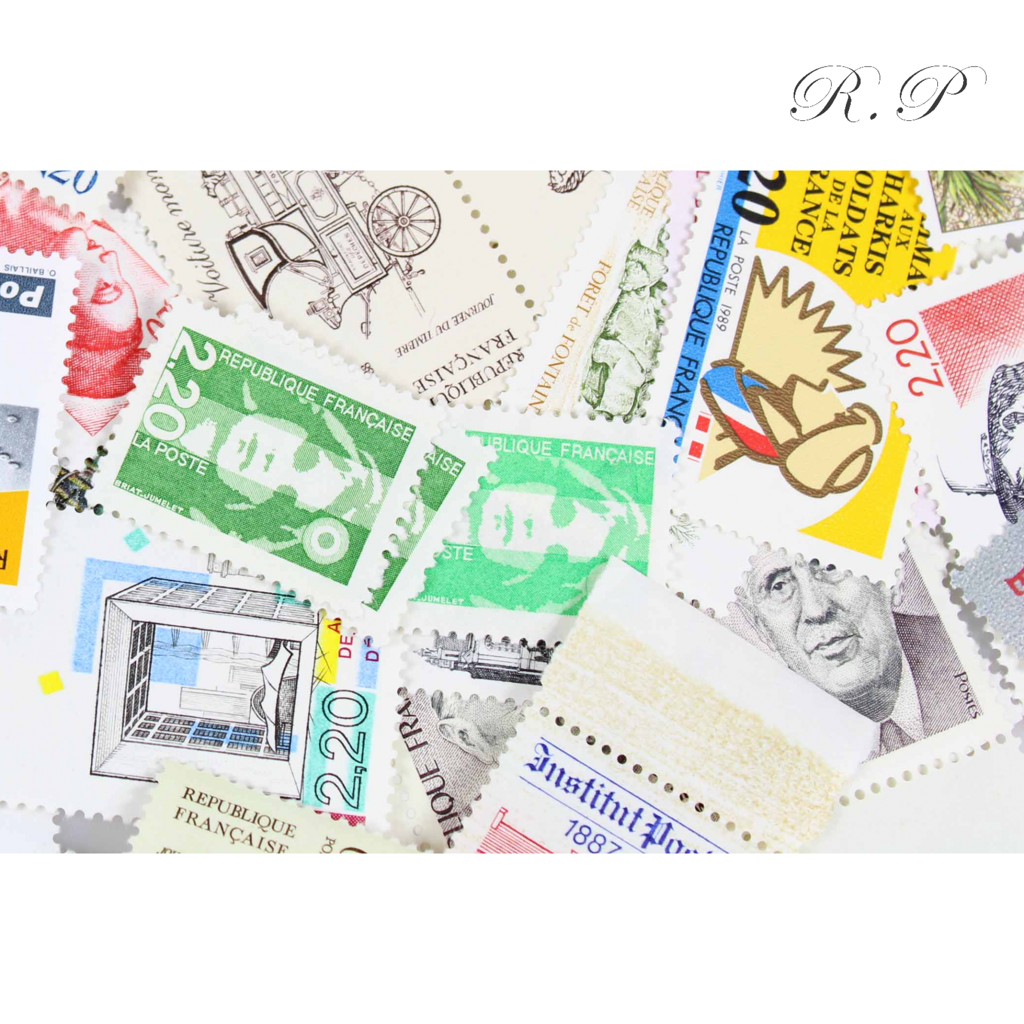 LOT DE 100 TIMBRES FRANCE NEUFS AFFRANCHISSEMENT 2,20 FRANCS, SOUS FACIALE