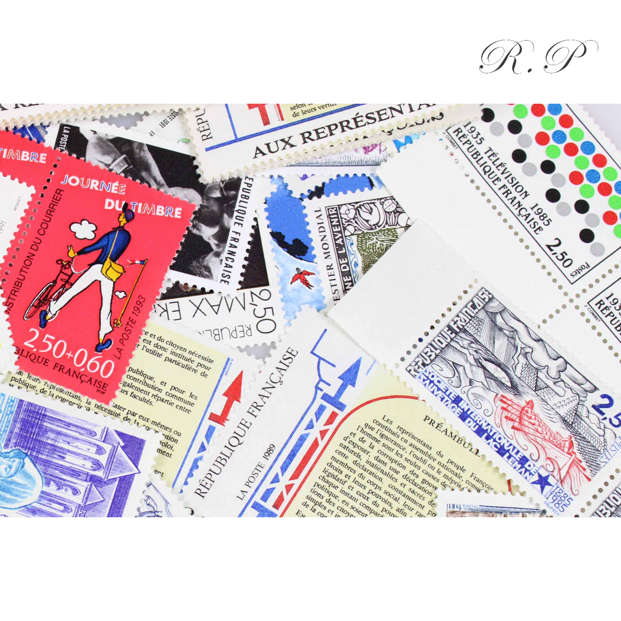 LOT DE 100 TIMBRES FRANCE NEUFS AFFRANCHISSEMENT 2,50 FRANCS, SOUS FACIALE