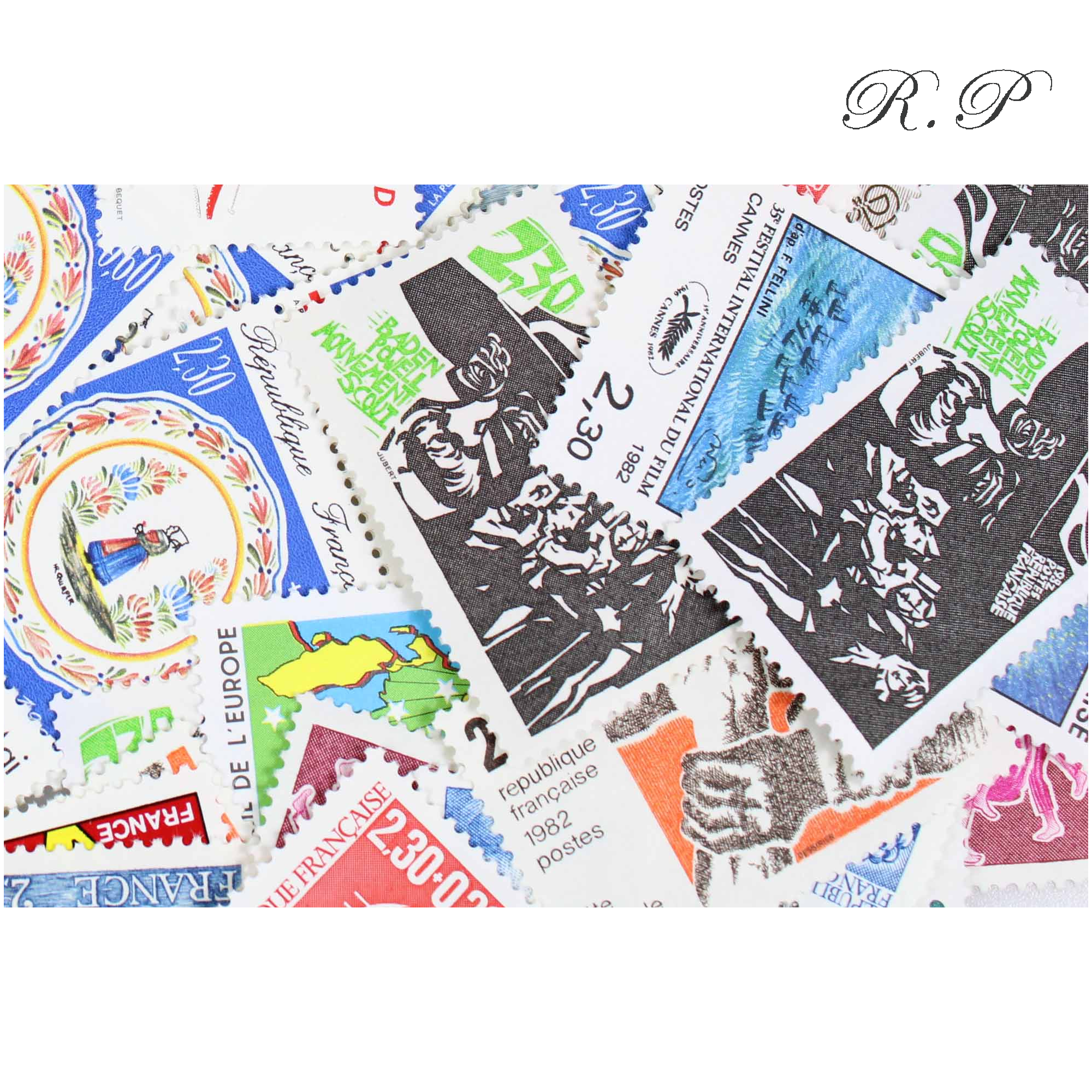 LOT DE 100 TIMBRES FRANCE NEUFS AFFRANCHISSEMENT 2,30 FRANCS, SOUS FACIALE