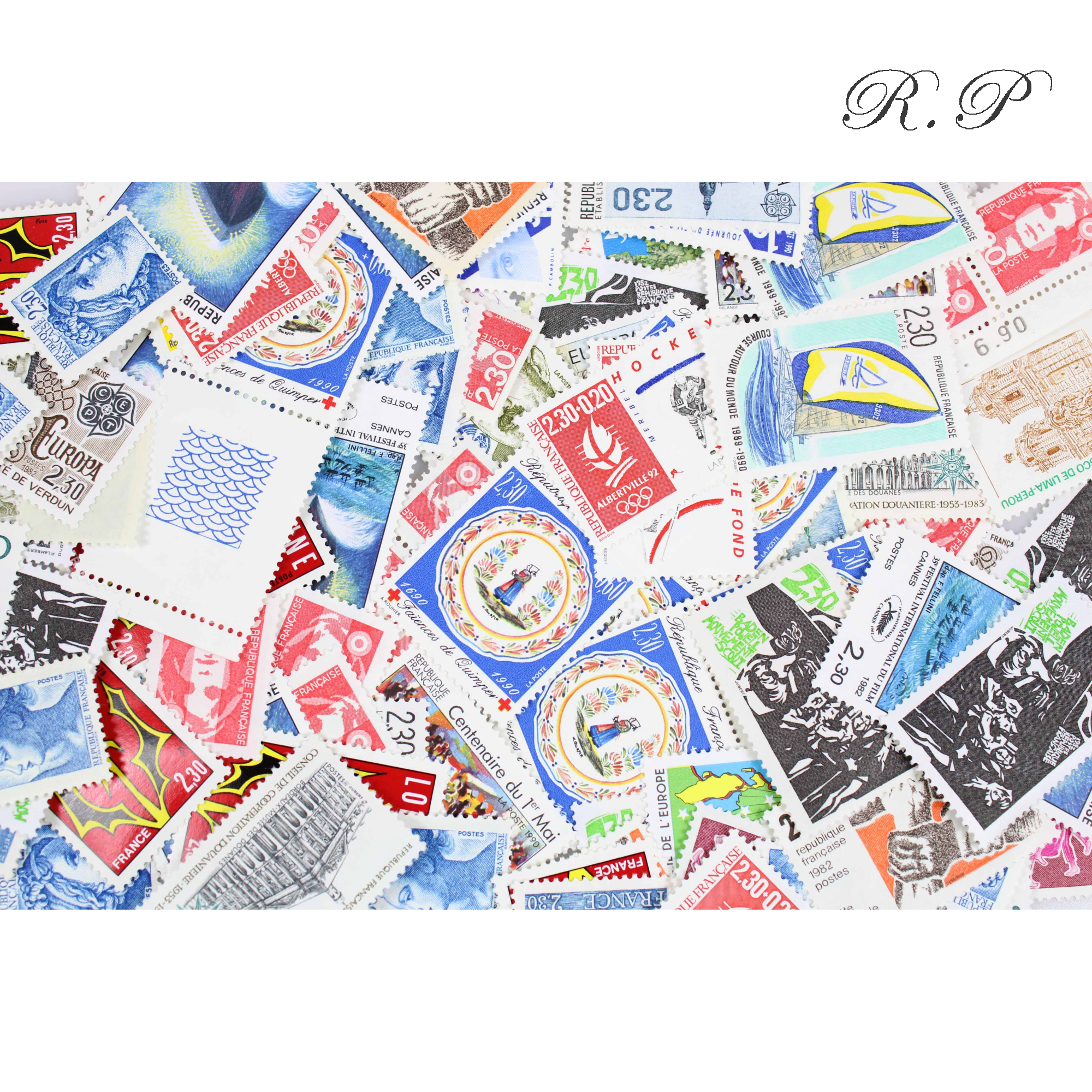 LOT DE 100 TIMBRES FRANCE NEUFS AFFRANCHISSEMENT 2,30 FRANCS, SOUS FACIALE
