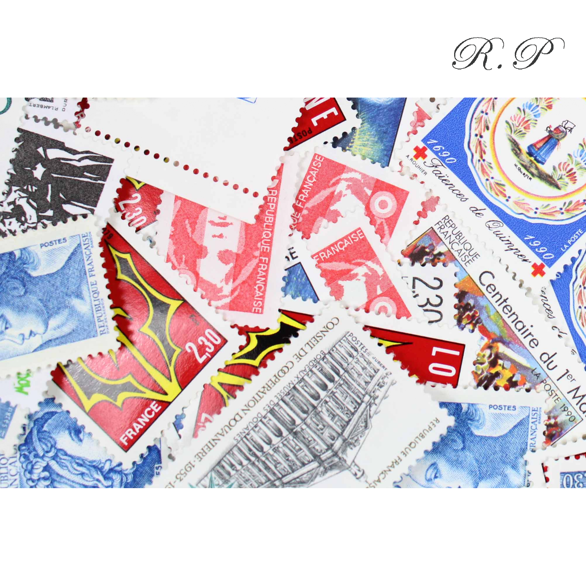 LOT DE 100 TIMBRES FRANCE NEUFS AFFRANCHISSEMENT 2,30 FRANCS, SOUS FACIALE