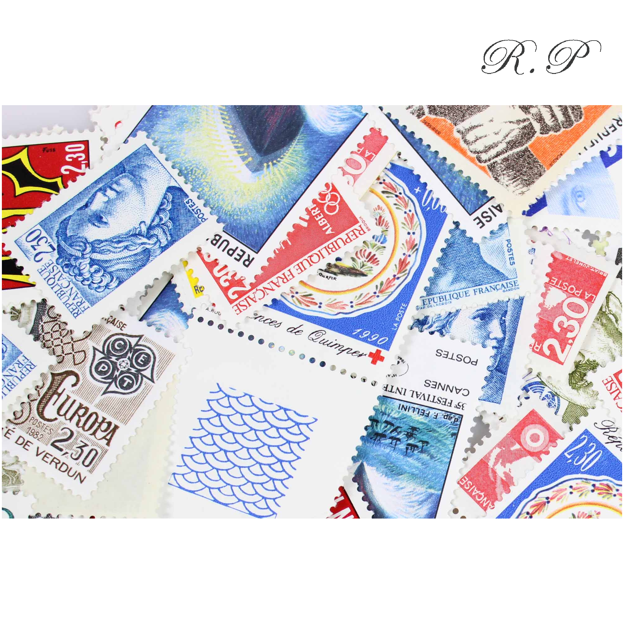 LOT DE 100 TIMBRES FRANCE NEUFS AFFRANCHISSEMENT 2,30 FRANCS, SOUS FACIALE
