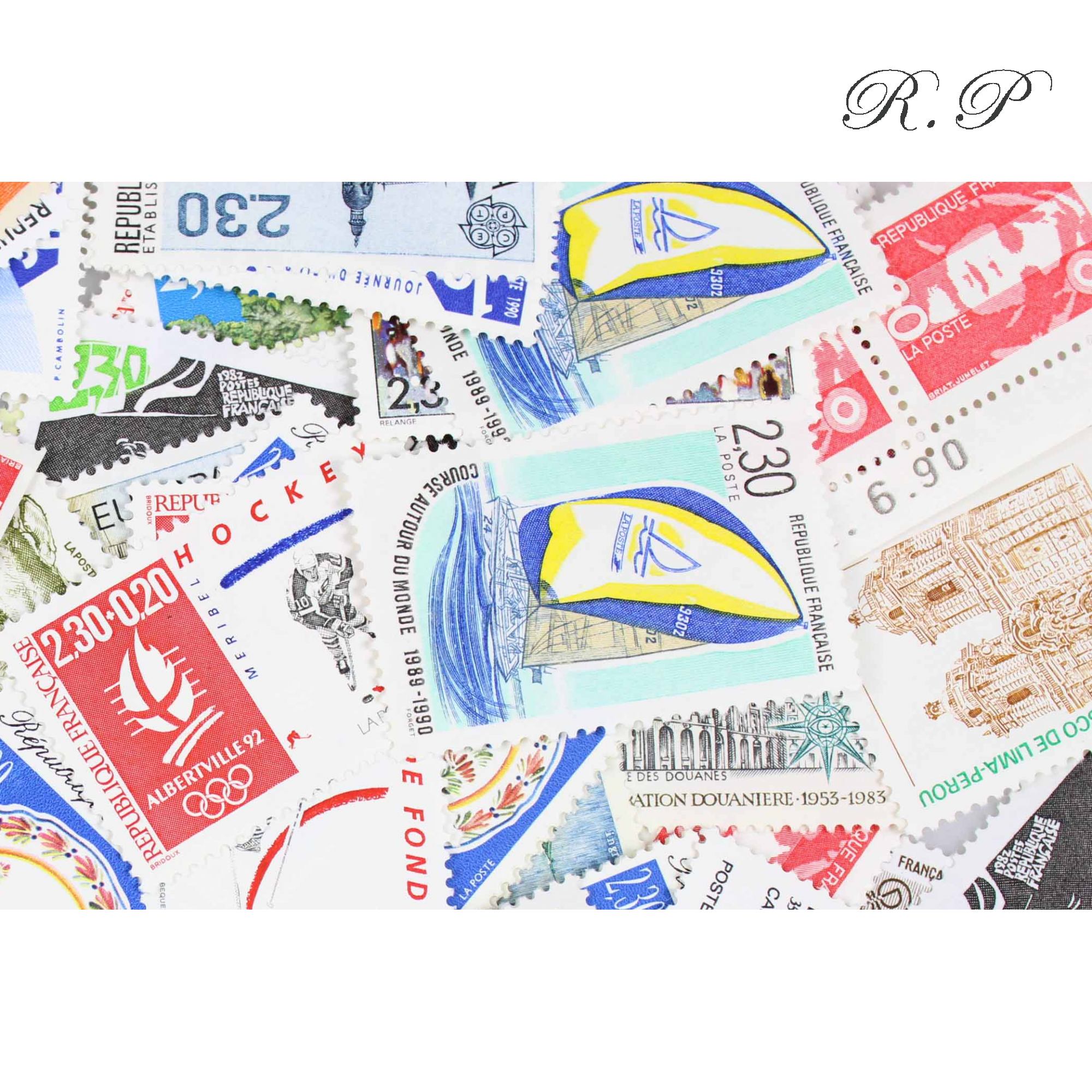 LOT DE 100 TIMBRES FRANCE NEUFS AFFRANCHISSEMENT 2,30 FRANCS, SOUS FACIALE