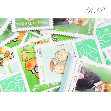 LOT DE 100 TIMBRES FRANCE NEUFS AFFRANCHISSEMENT 1.14 EUROS SOUS FACIALE ECOPLIS