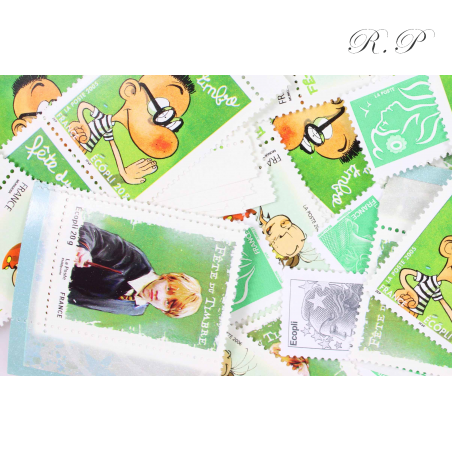 LOT DE 100 TIMBRES FRANCE NEUFS AFFRANCHISSEMENT 1.14 EUROS SOUS FACIALE ECOPLIS