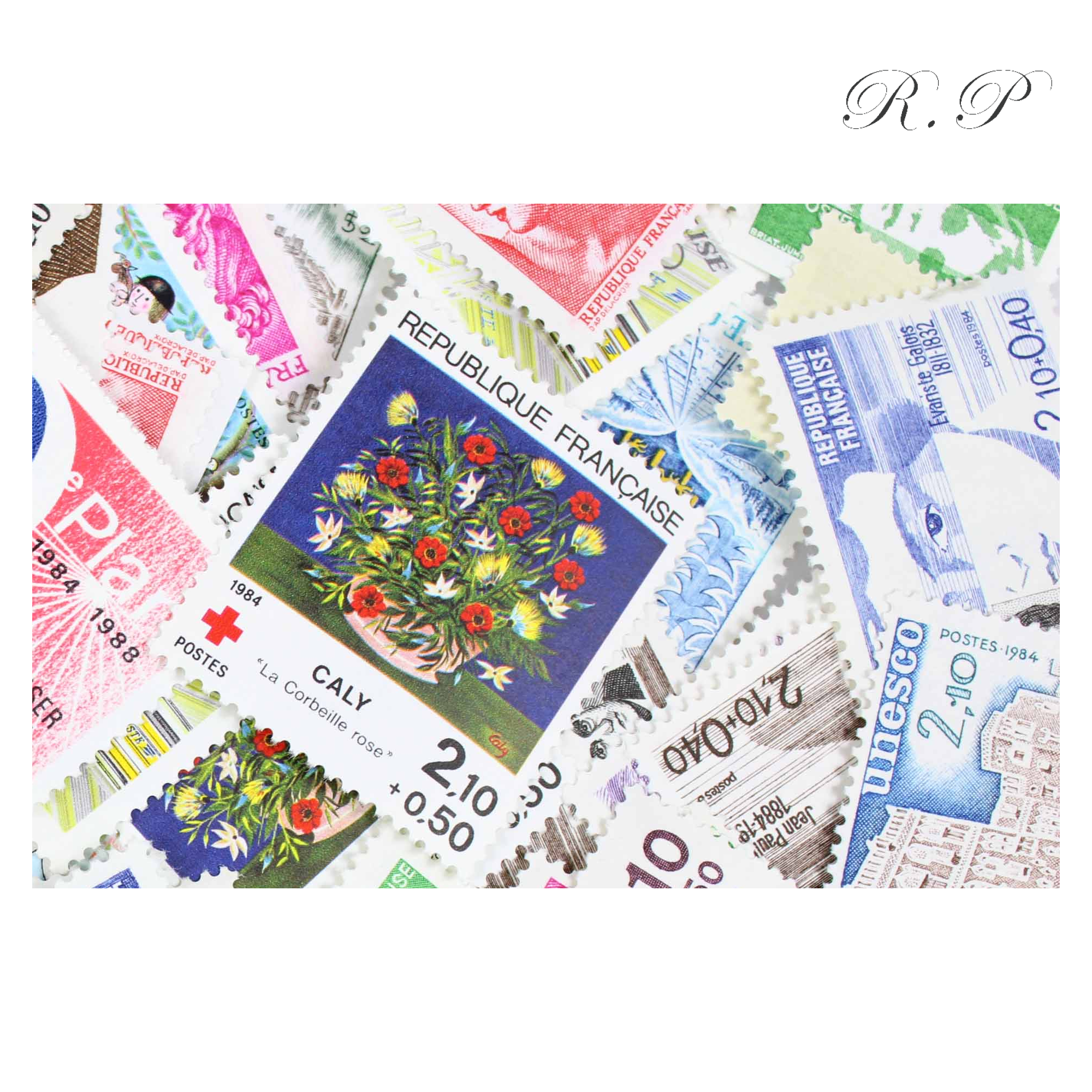 LOT DE 100 TIMBRES FRANCE NEUFS AFFRANCHISSEMENT 2,10 FRANCS, SOUS FACIALE