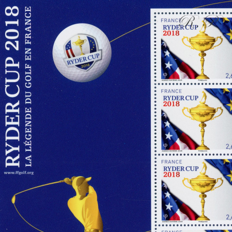 FRANCE BLOC FEUILLET N°144 GOLF, RYDER CUP BLOC NEUF-2018