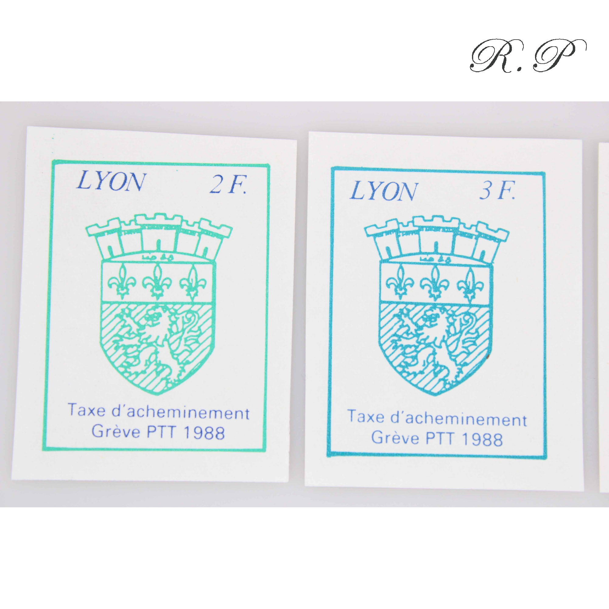 FRANCE TIMBRES DE GRÈVE YT 41/43 LYON 1988 ÉMIS SANS GOMME