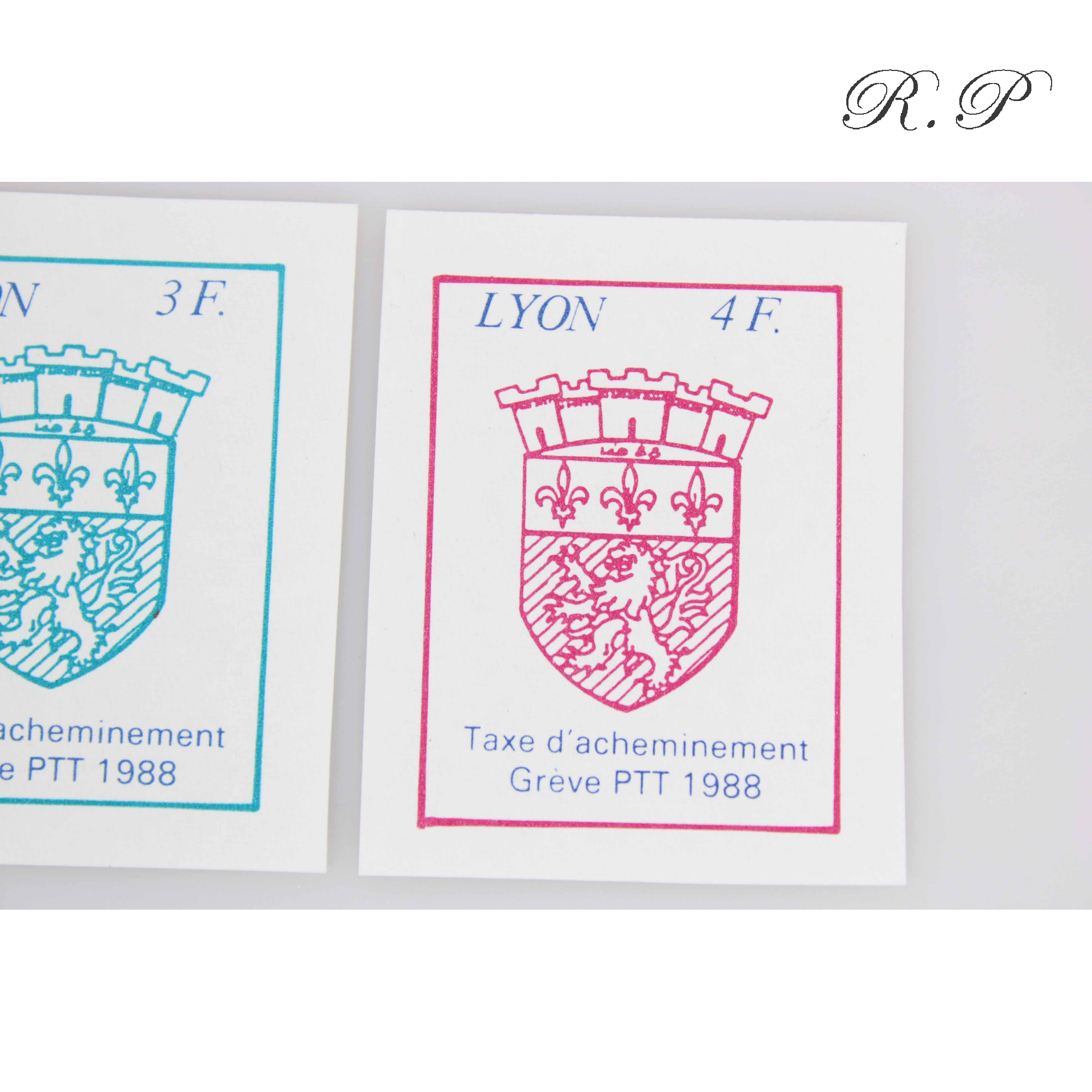 FRANCE TIMBRES DE GRÈVE YT 41/43 LYON 1988 ÉMIS SANS GOMME