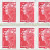 CARNET FRANCE 4197-C9 DE 10 TIMBRES POUR AFFRANCHIR MARIANNE ROUGE DE BEAUJARD