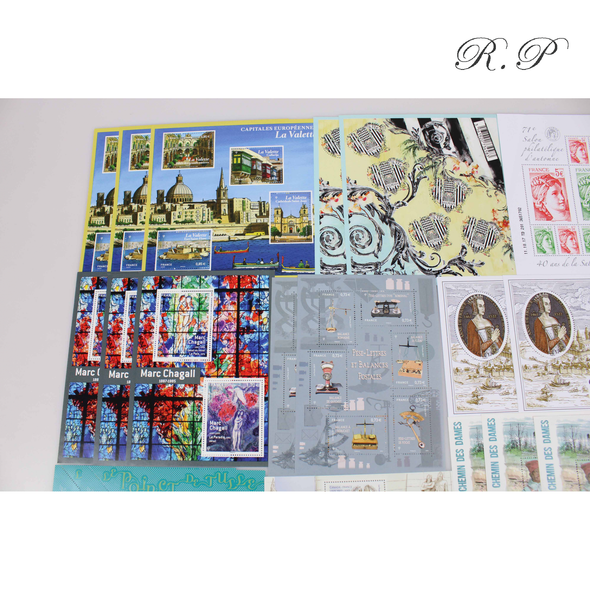 FRANCE ANNÉE 2017 TIMBRES NEUFS LOT IMPORTANT, FACIALE 147 EUROS
