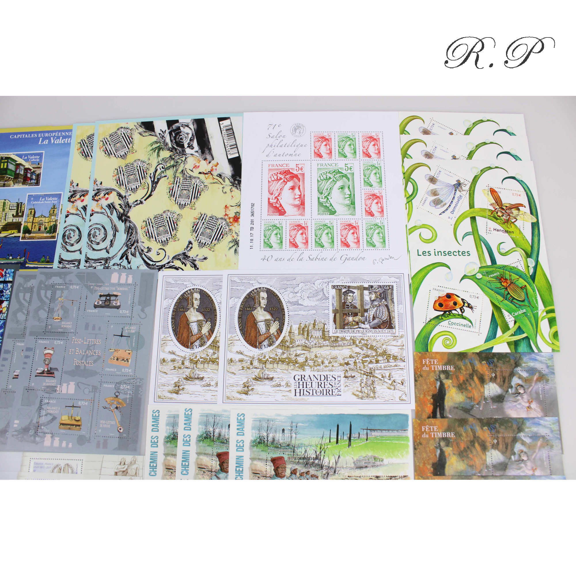 FRANCE ANNÉE 2017 TIMBRES NEUFS LOT IMPORTANT, FACIALE 147 EUROS