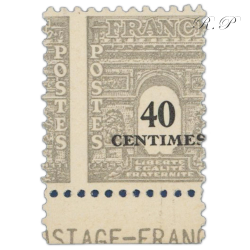 FRANDE TIMBRE IMPRESSION DÉPOUILLÉE YT 729b, NEUF* 1945-47