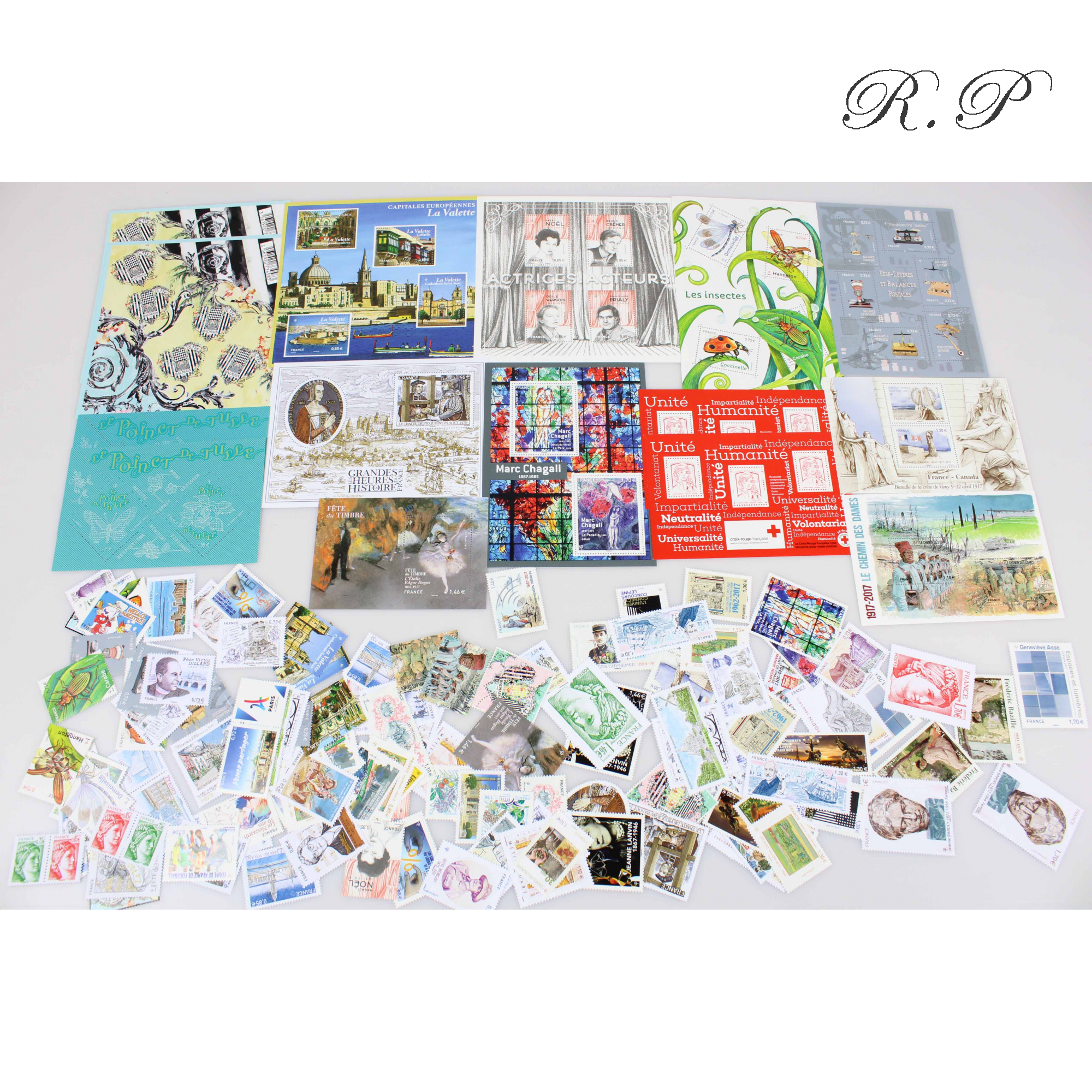 FRANCE ANNÉE 2017 TIMBRES NEUFS LOT IMPORTANT, FACIALE 180 EUROS