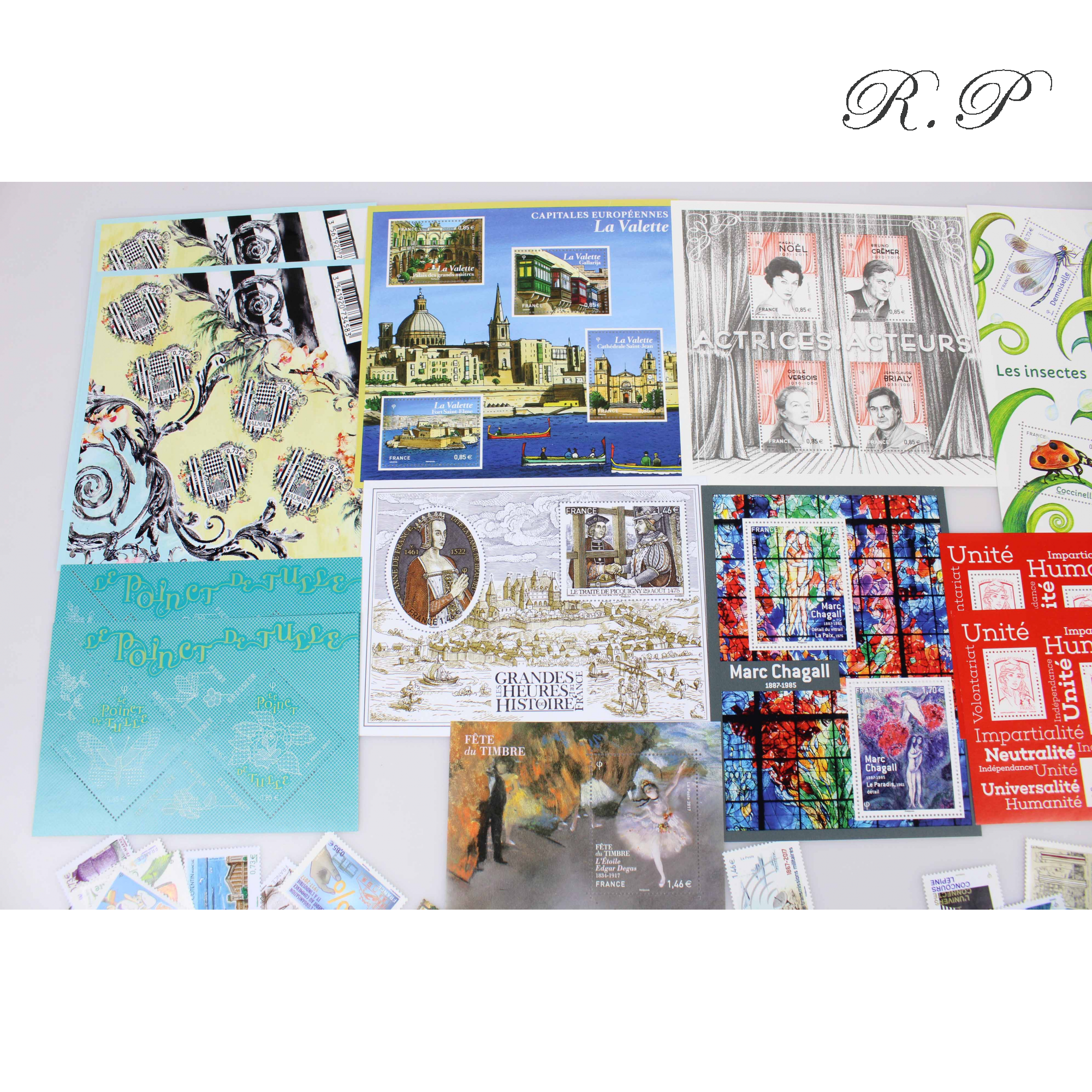 FRANCE ANNÉE 2017 TIMBRES NEUFS LOT IMPORTANT, FACIALE 180 EUROS