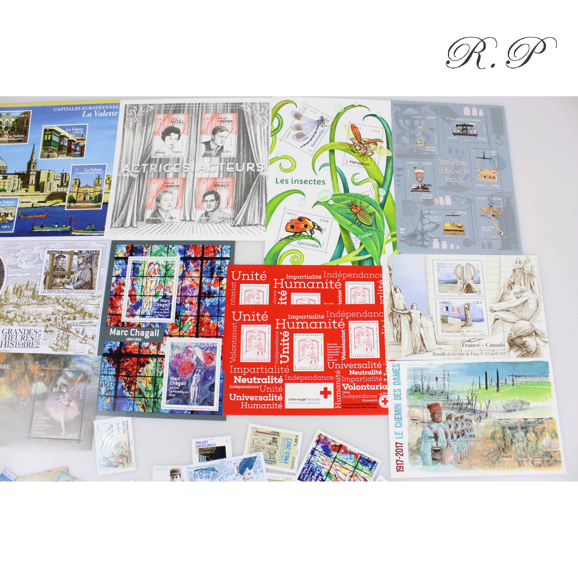 FRANCE ANNÉE 2017 TIMBRES NEUFS LOT IMPORTANT, FACIALE 180 EUROS