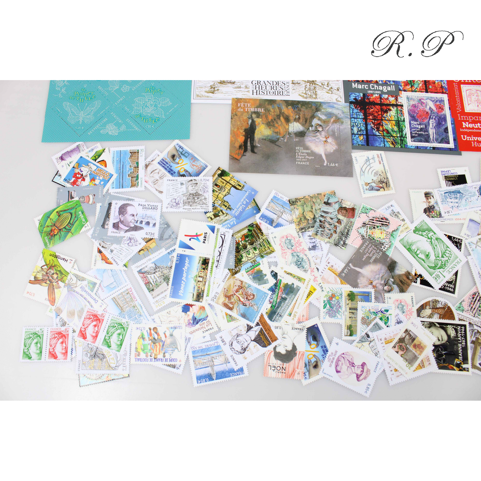 FRANCE ANNÉE 2017 TIMBRES NEUFS LOT IMPORTANT, FACIALE 180 EUROS