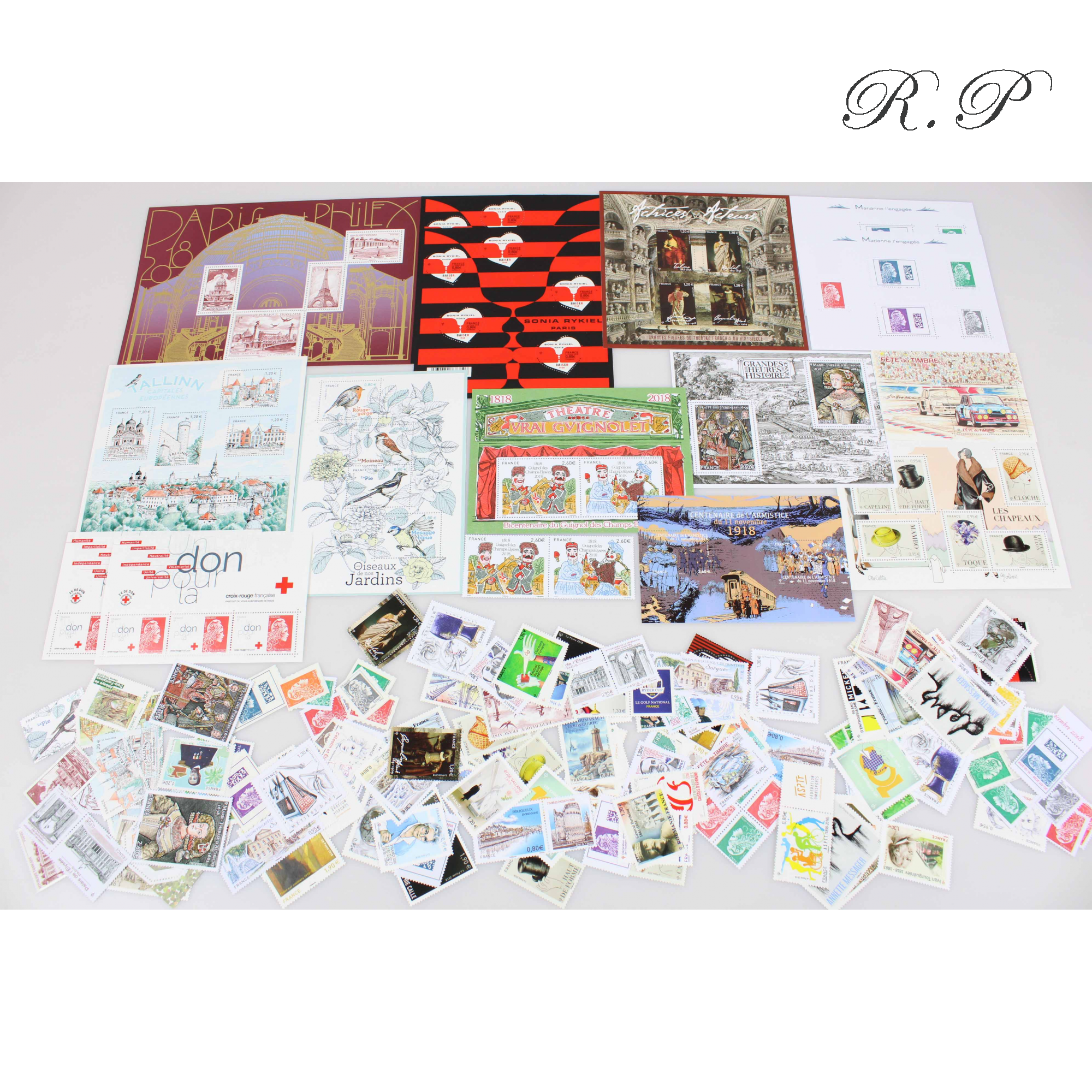 FRANCE ANNÉE 2018 TIMBRES NEUFS LOT IMPORTANT, FACIALE 269 EUROS