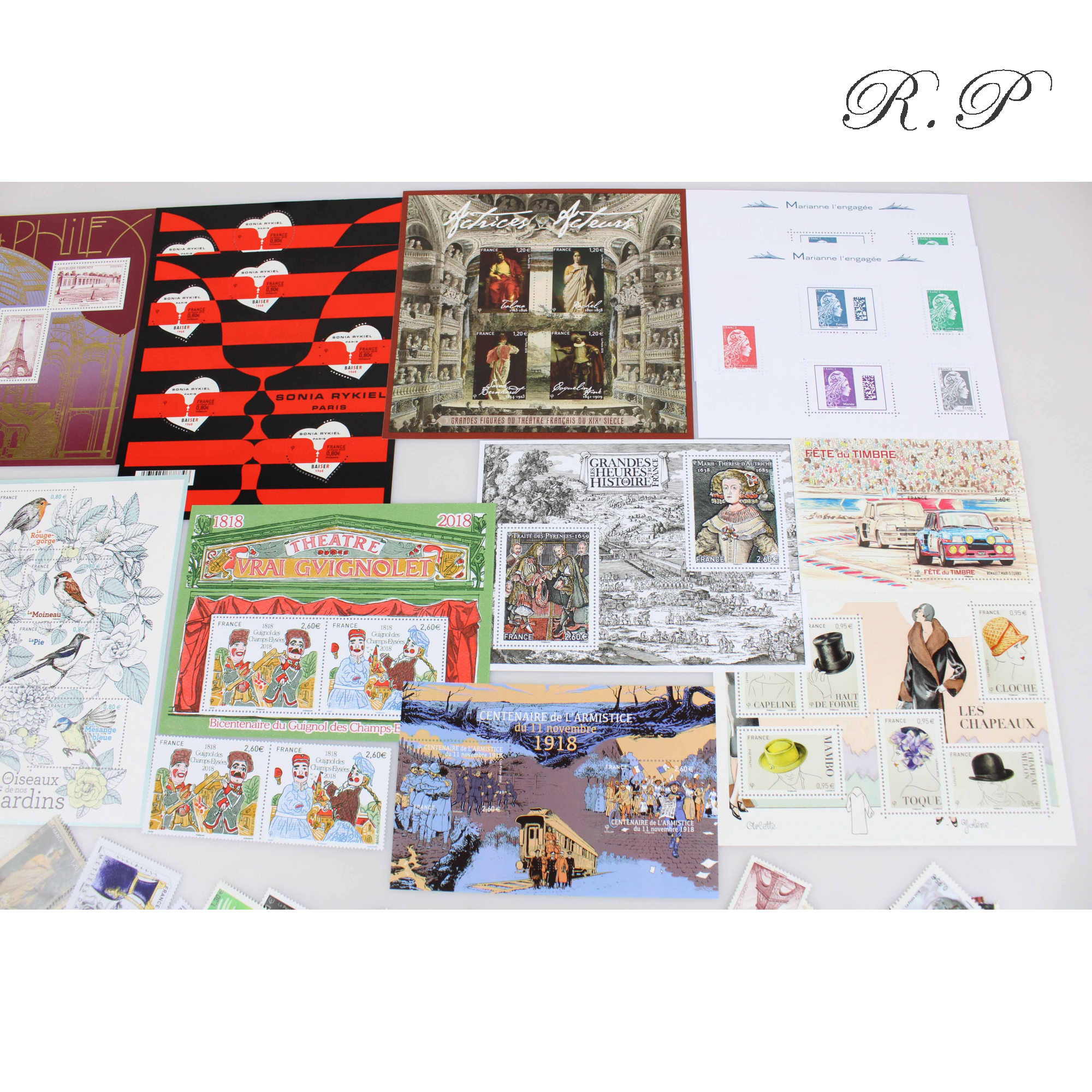 FRANCE ANNÉE 2018 TIMBRES NEUFS LOT IMPORTANT, FACIALE 269 EUROS