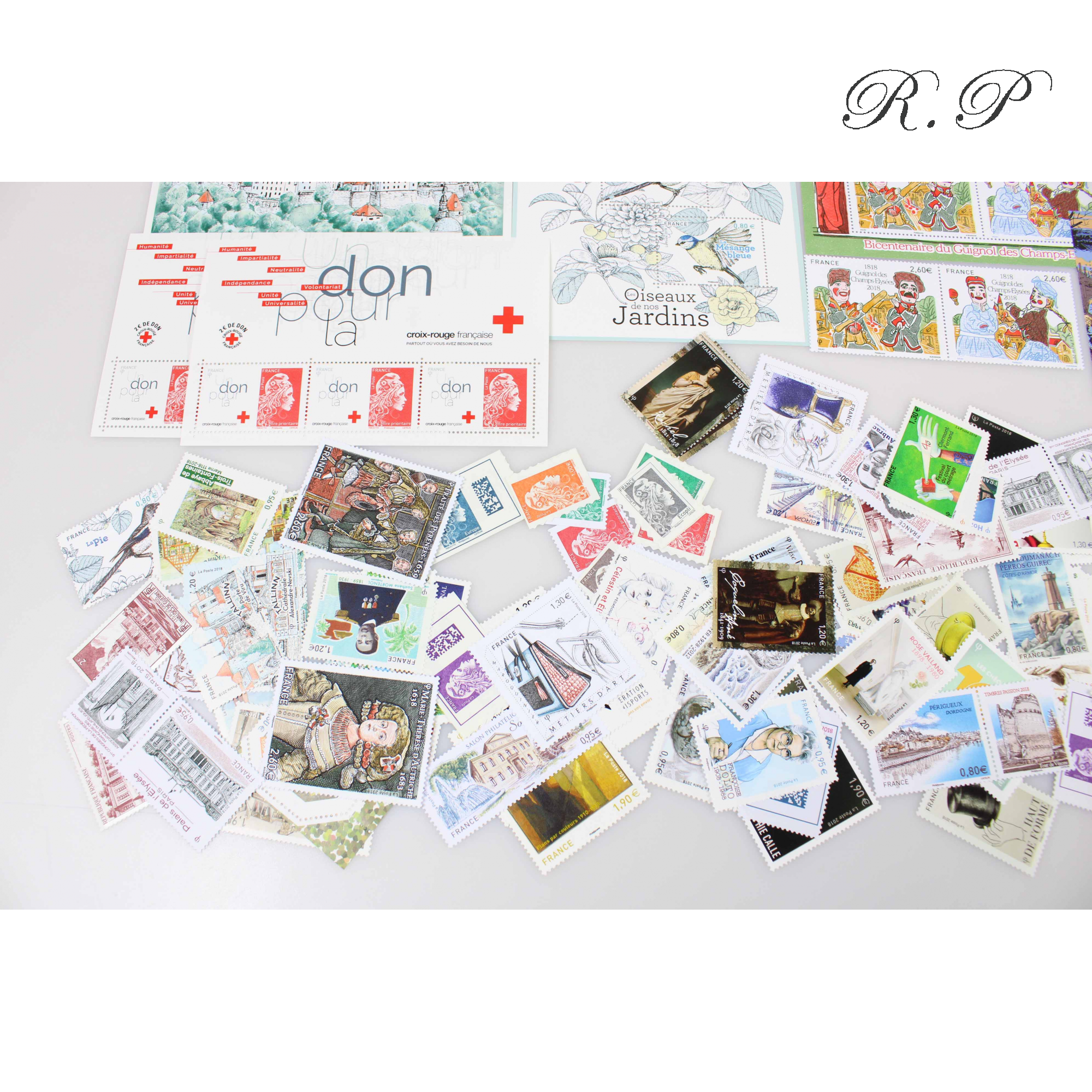 FRANCE ANNÉE 2018 TIMBRES NEUFS LOT IMPORTANT, FACIALE 269 EUROS