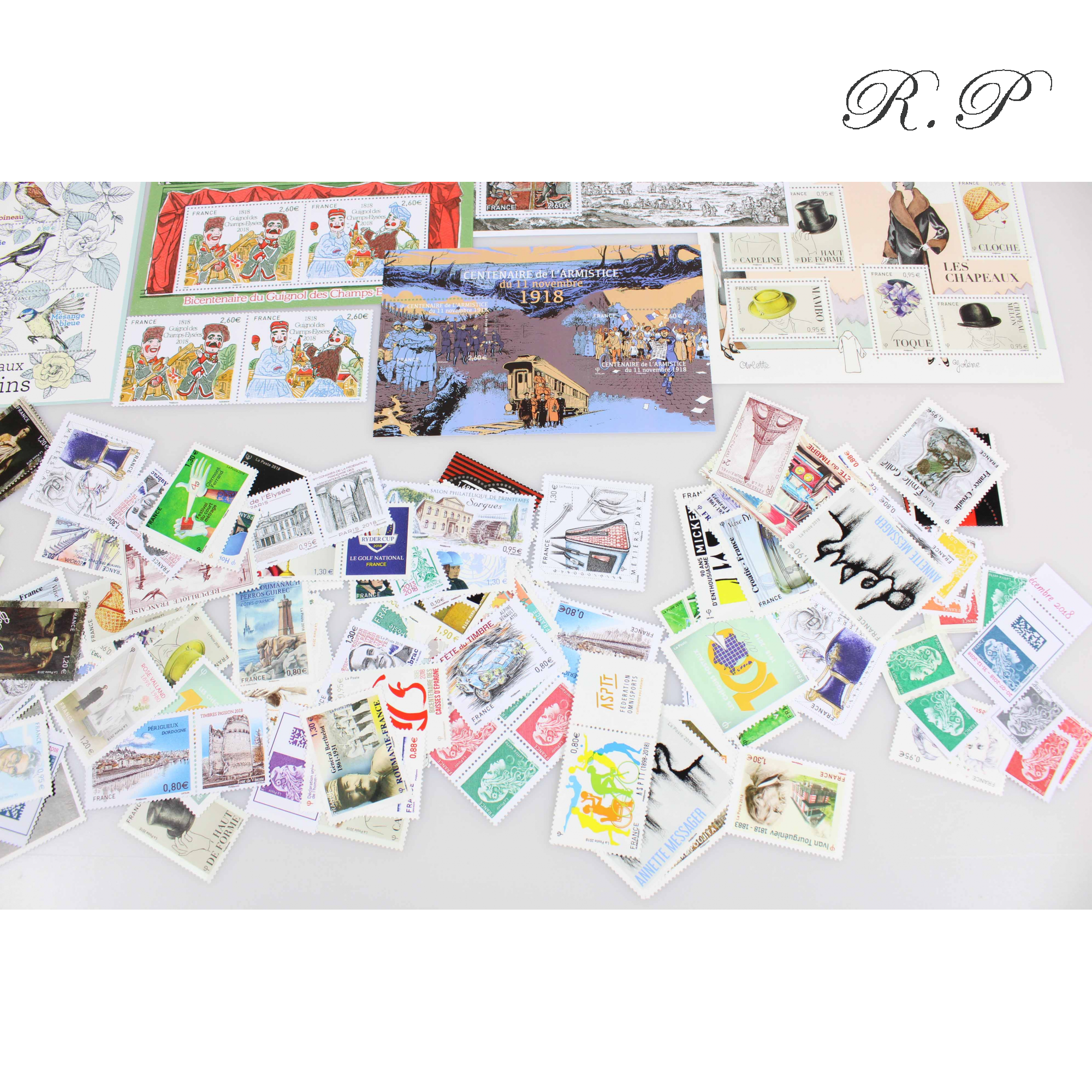 FRANCE ANNÉE 2018 TIMBRES NEUFS LOT IMPORTANT, FACIALE 269 EUROS