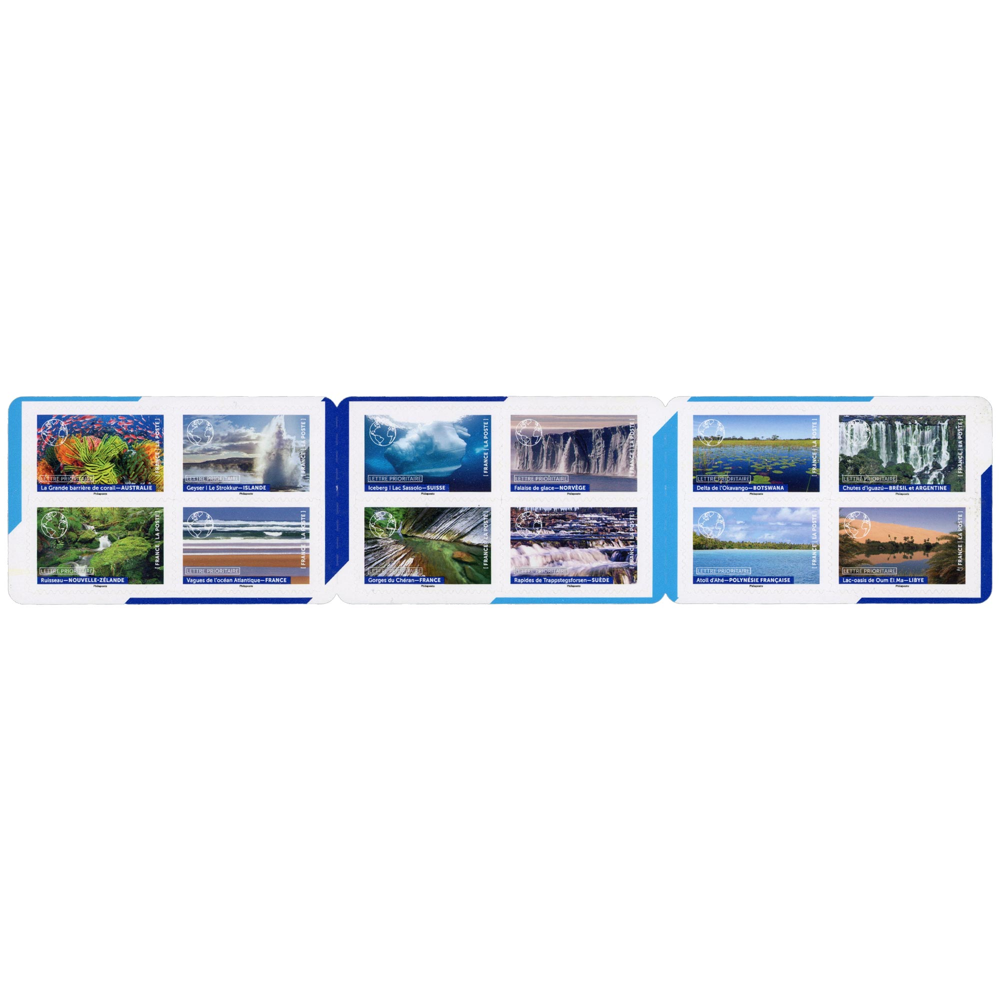 CARNET FRANCE BC2085, NOTRE PLANÈTE BLEUE, 12 TIMBRES 20G POUR AFFRANCHIR