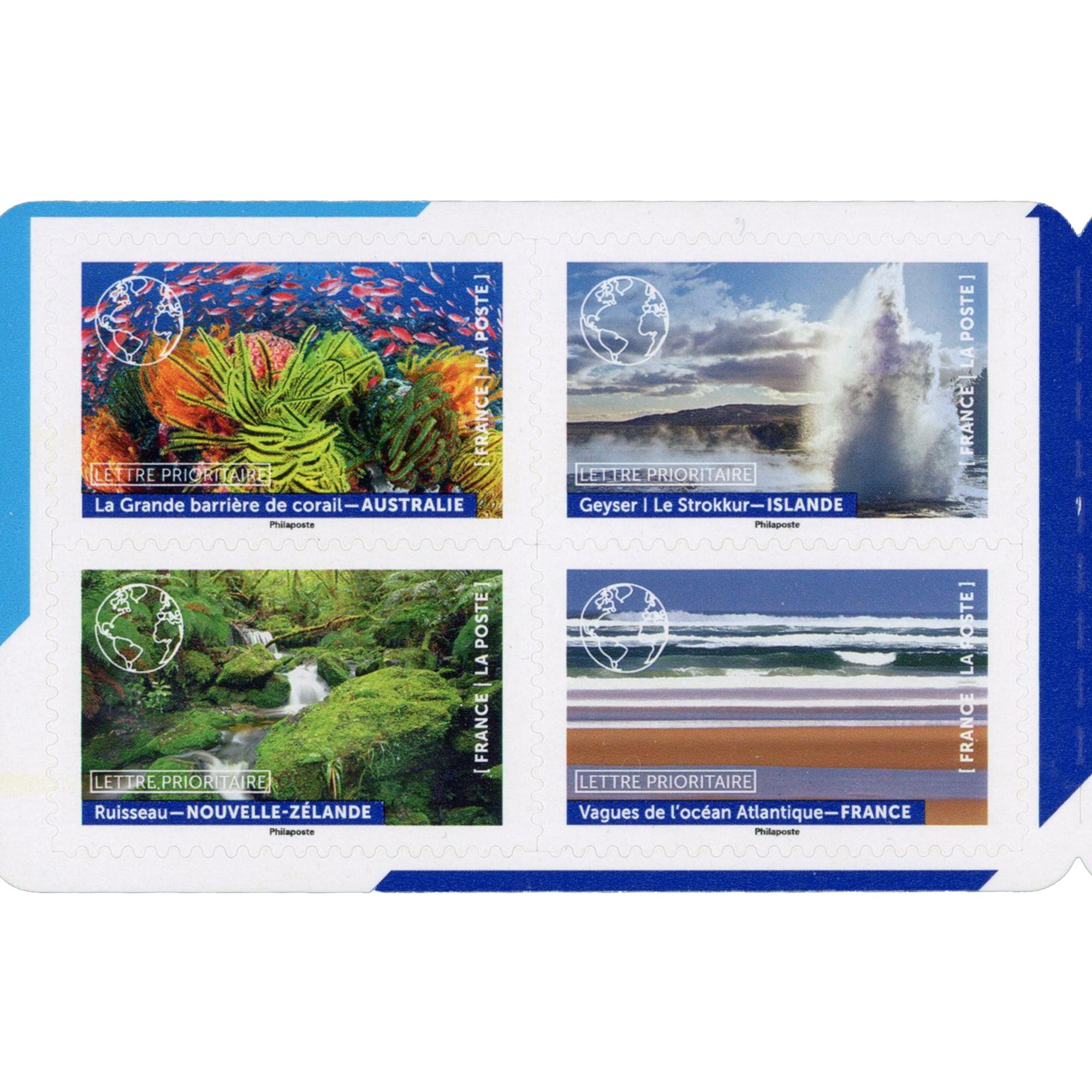 CARNET FRANCE BC2085, NOTRE PLANÈTE BLEUE, 12 TIMBRES 20G POUR AFFRANCHIR
