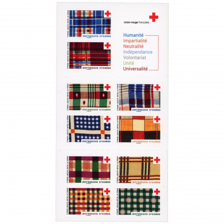CARNET FRANCE BC2123 DE TIMBRES CROIX-ROUGE 10 LETTRES 20g POUR AFFRANCHIR - 2022