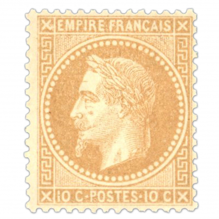 FRANCE NAPOLÉON YT 28A, NEUF SANS CHARNIÈRE, TIMBRE RARE ET SIGNÉ - 1868