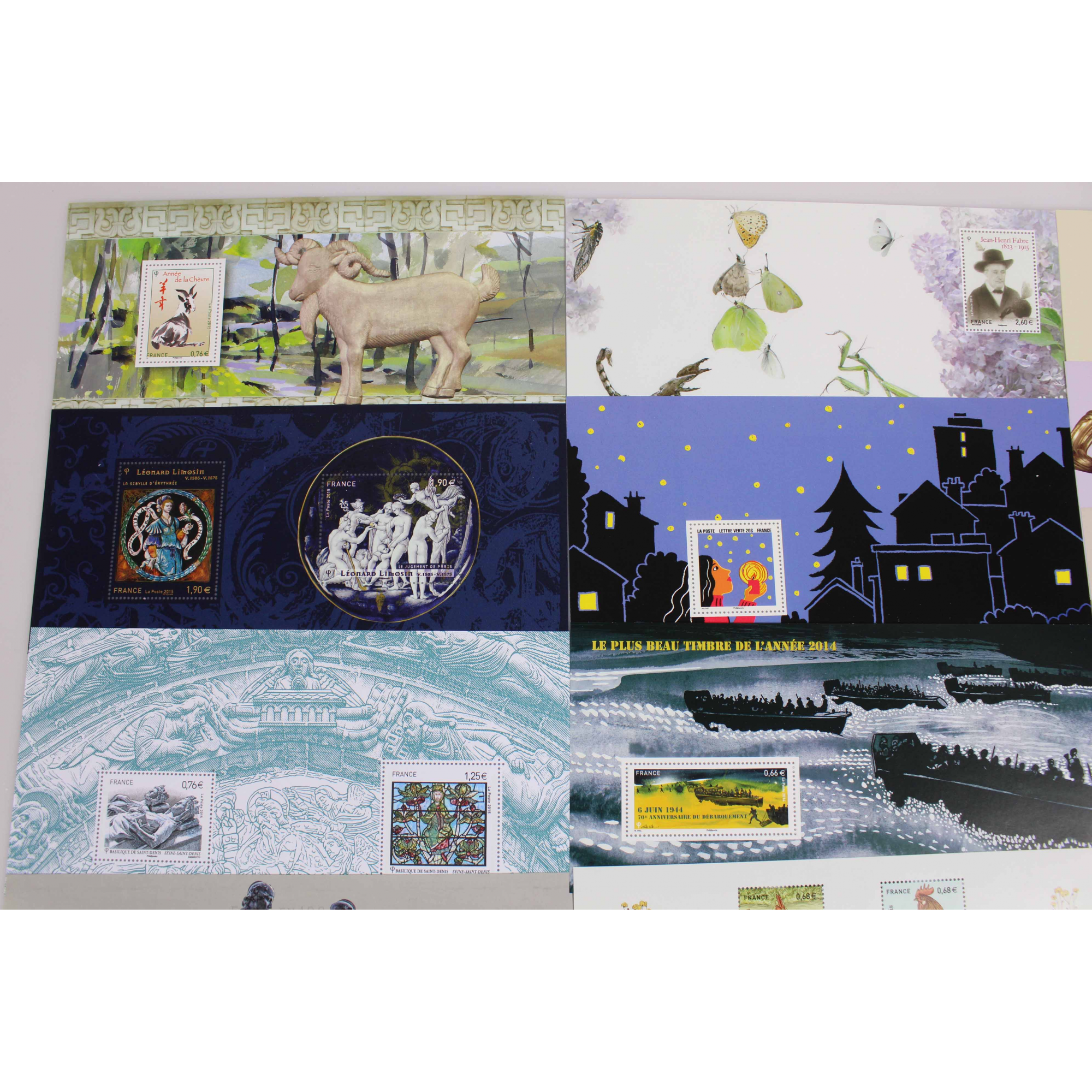 COLLECTION 2015 BLOCS SOUVENIRS FRANCE, TIMBRES NEUFS**, N°107 A 121 COMPLET