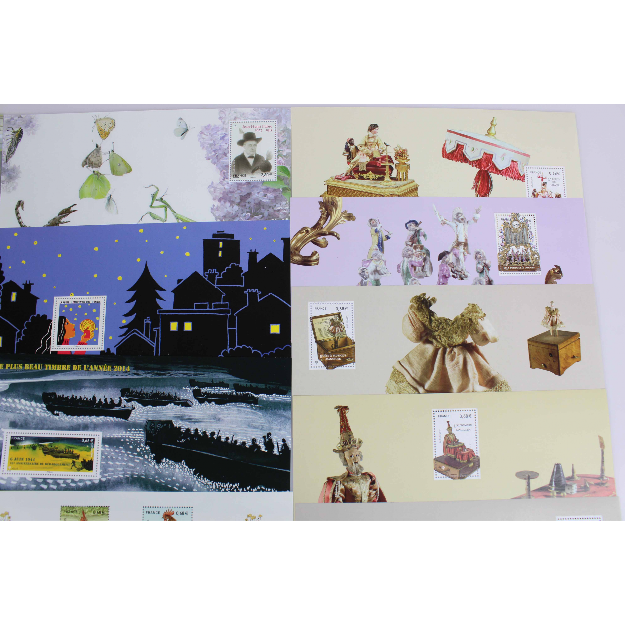 COLLECTION 2015 BLOCS SOUVENIRS FRANCE, TIMBRES NEUFS**, N°107 A 121 COMPLET