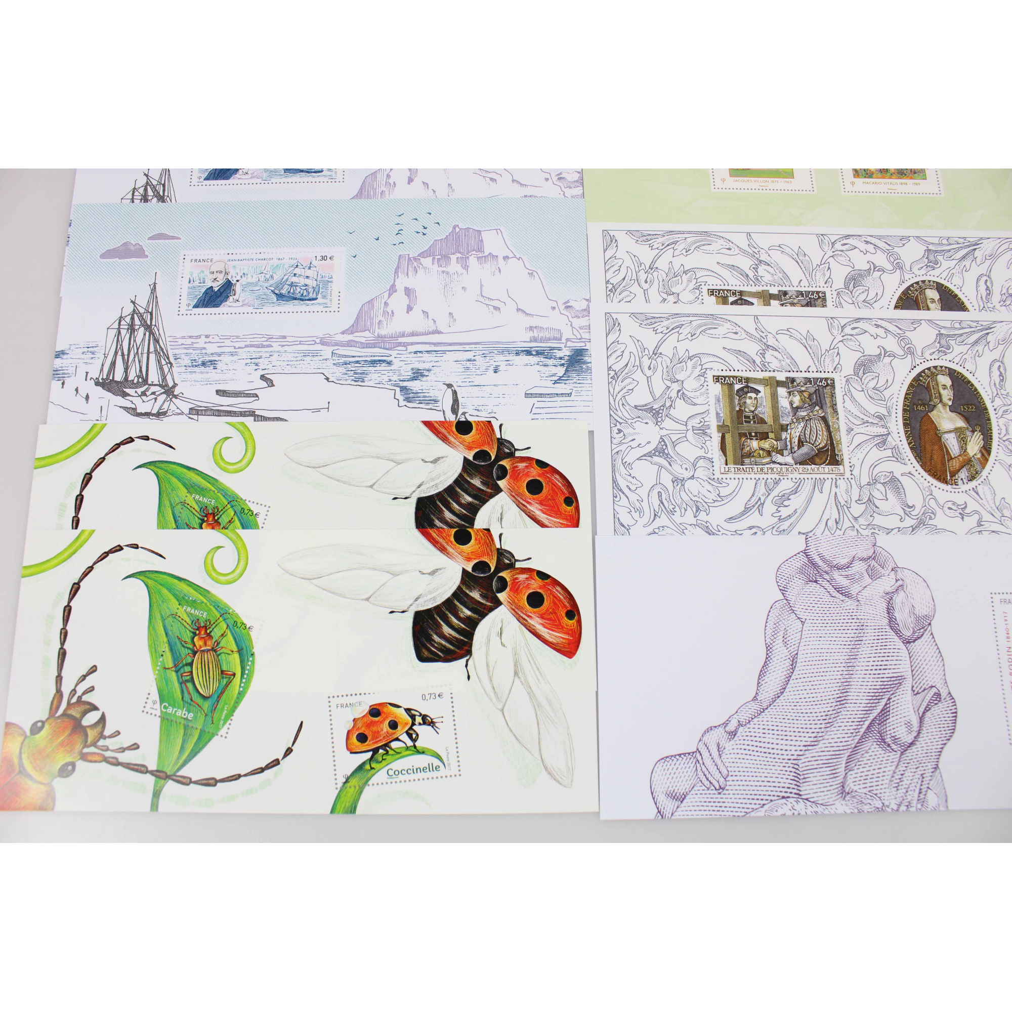 COLLECTION 2017 BLOCS SOUVENIRS FRANCE, TIMBRES NEUFS**, N°132 A 141 COMPLET