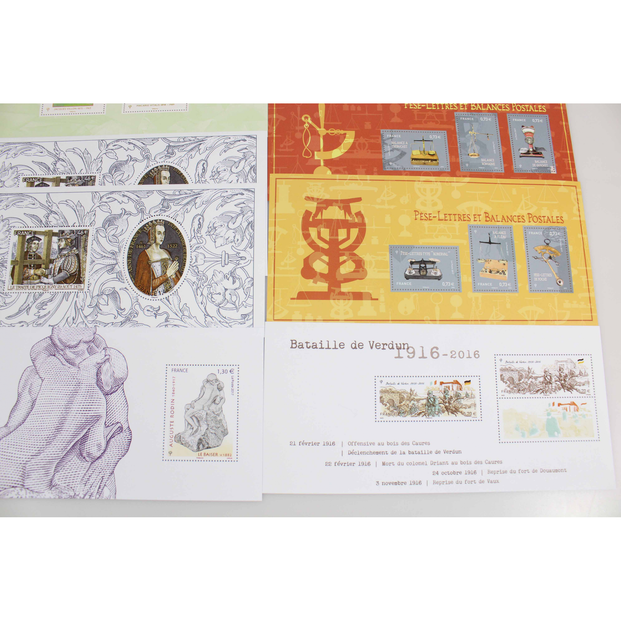 COLLECTION 2017 BLOCS SOUVENIRS FRANCE, TIMBRES NEUFS**, N°132 A 141 COMPLET