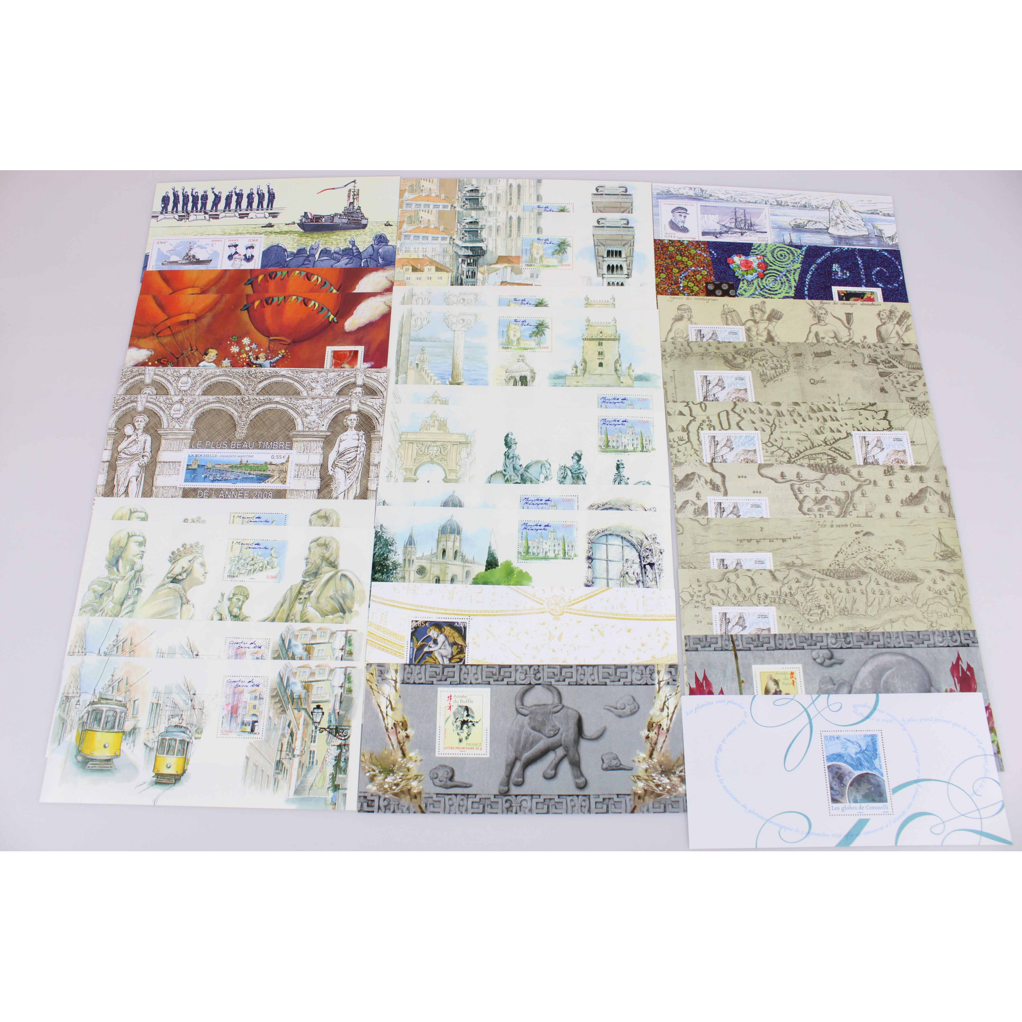 COLLECTION 2008 - 2009 BLOCS SOUVENIRS FRANCE, TIMBRES NEUFS**, N° 26 A 46 COMPLET
