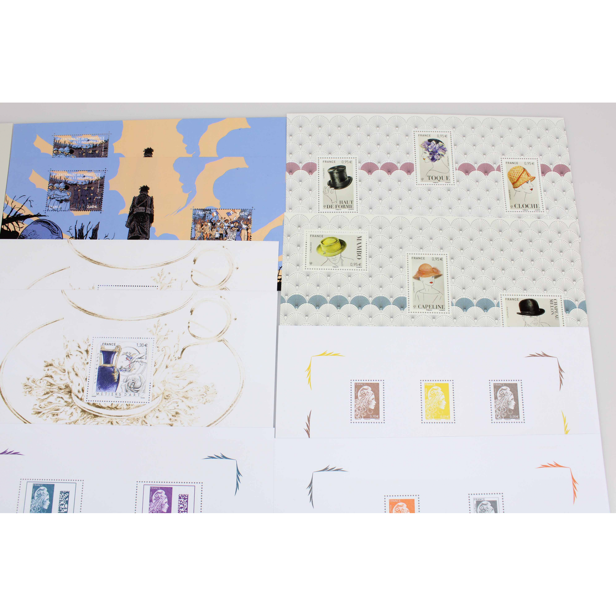 COLLECTION 2018 BLOCS SOUVENIRS FRANCE, TIMBRES NEUFS**, N°142 A 150 COMPLET