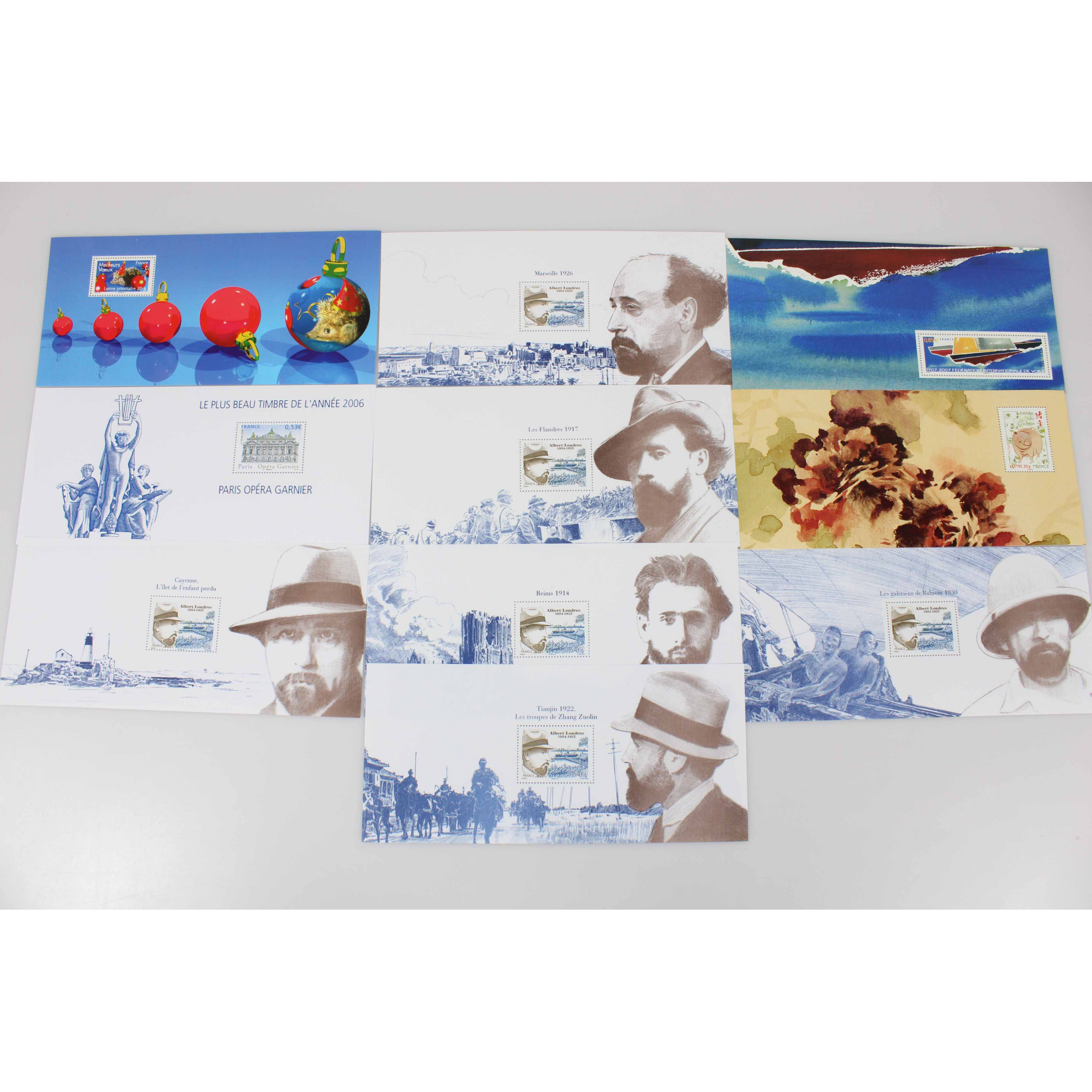 COLLECTION 2007 BLOCS SOUVENIRS FRANCE, TIMBRES NEUFS**, N°16 A 25 COMPLET